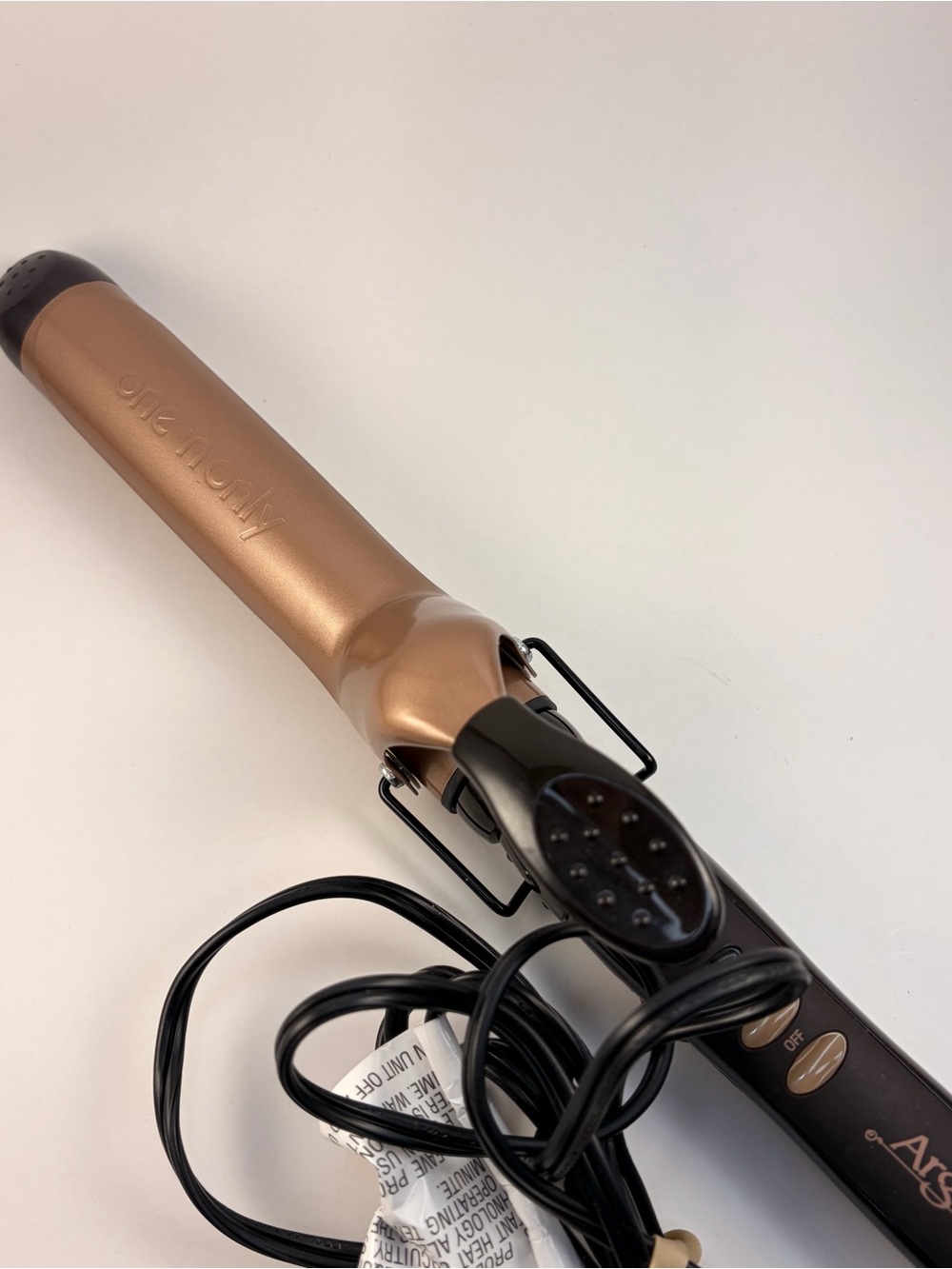 One‎ 'n Only Argan Heat 1.25" Ceramic Curling Iron Professional Bronze Excellent
